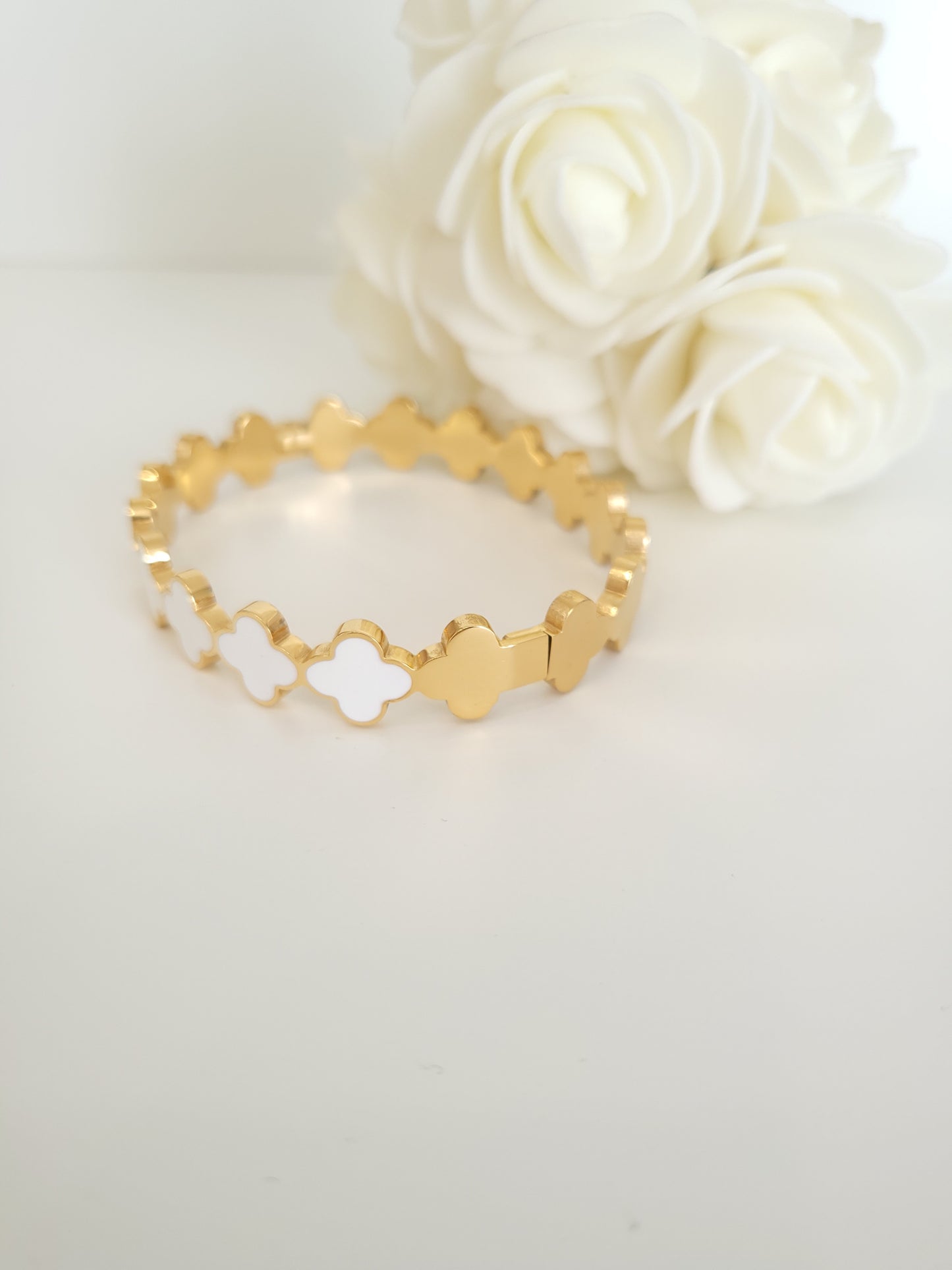 Bracelet Jonc Jeanne blanc