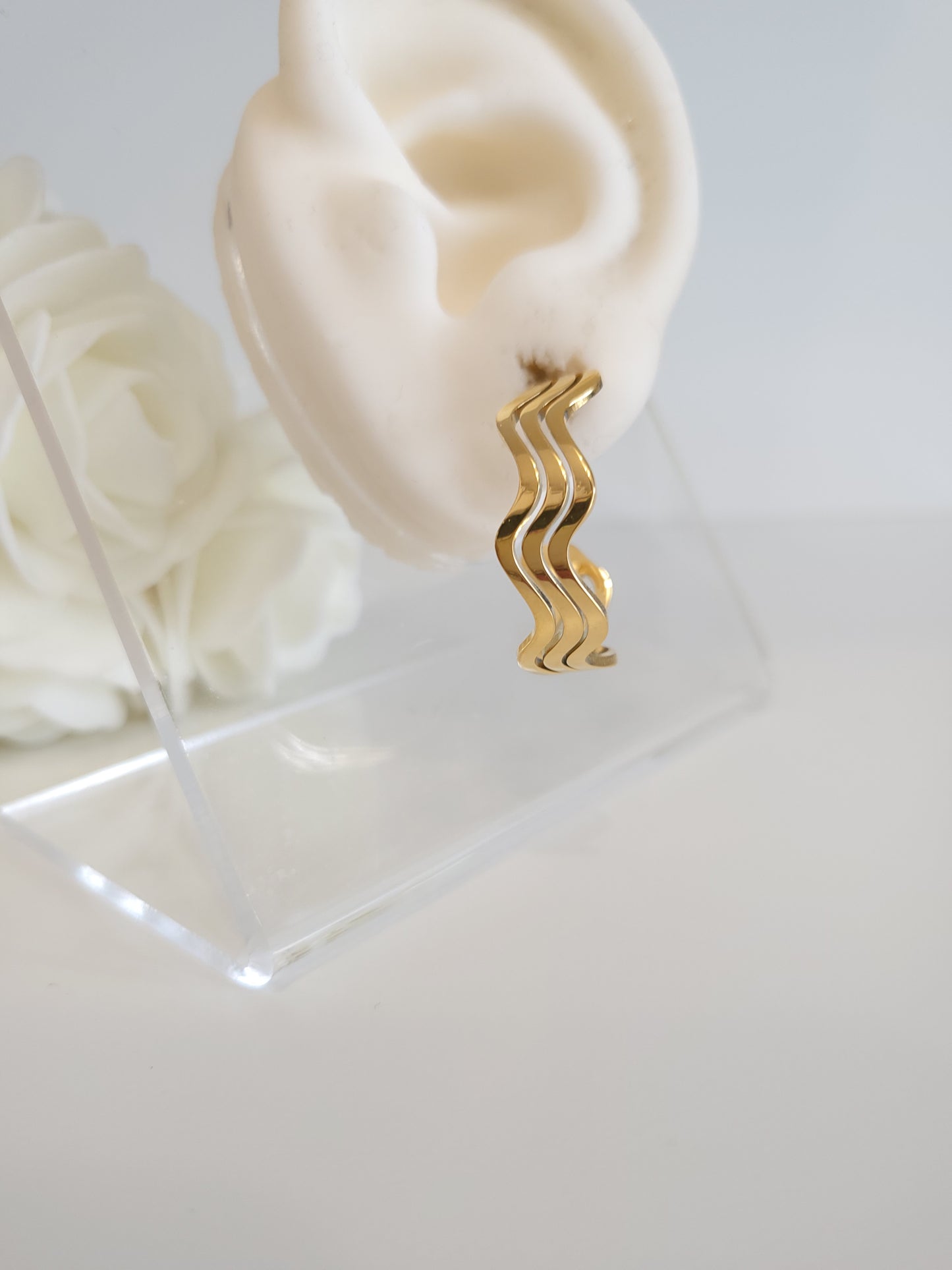 Boucles d'oreilles créoles Sea
