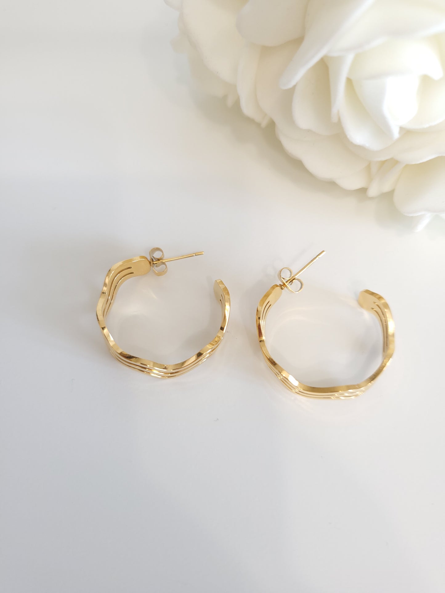Boucles d'oreilles créoles Sea