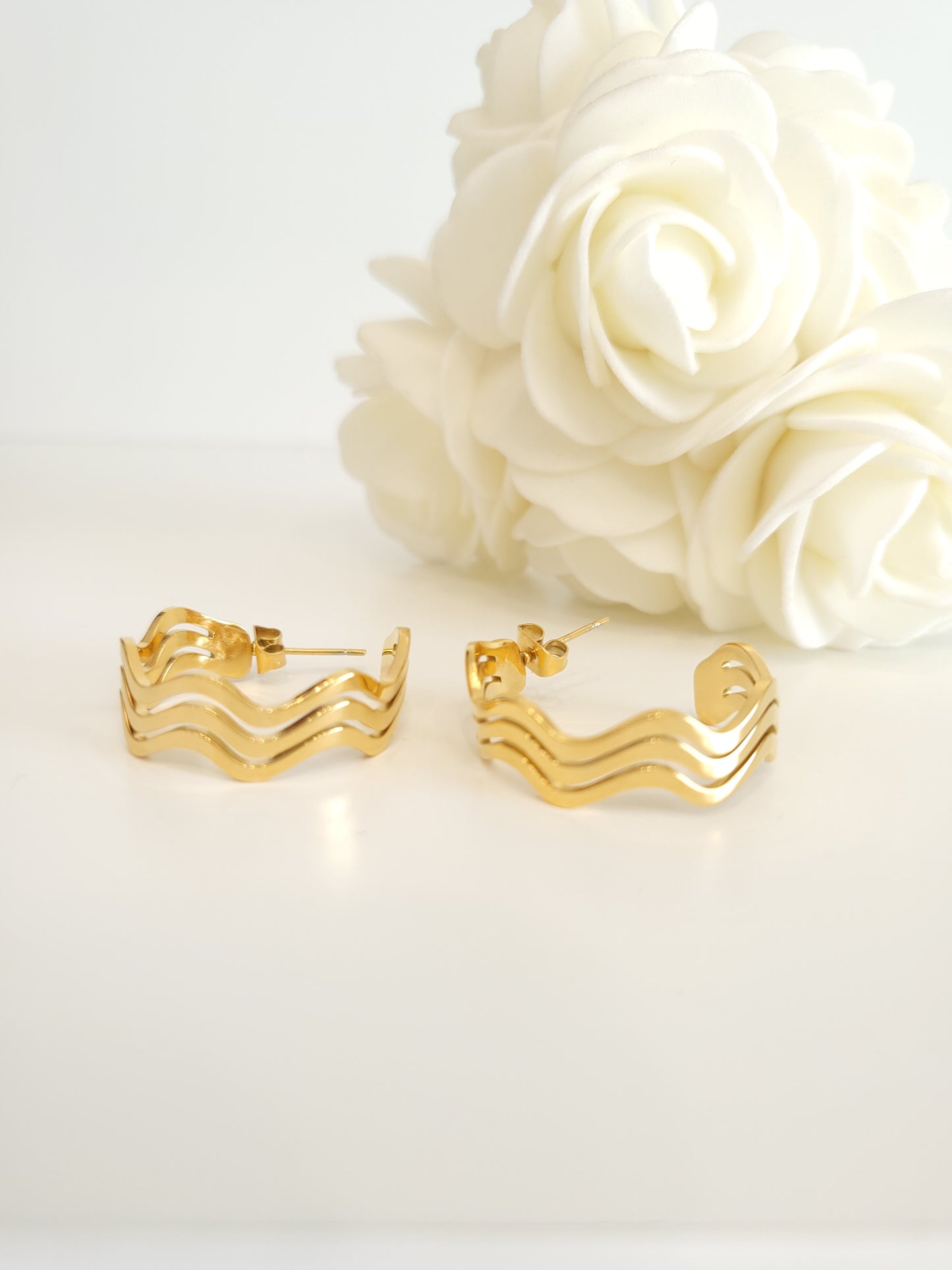 Boucles d'oreilles créoles Sea