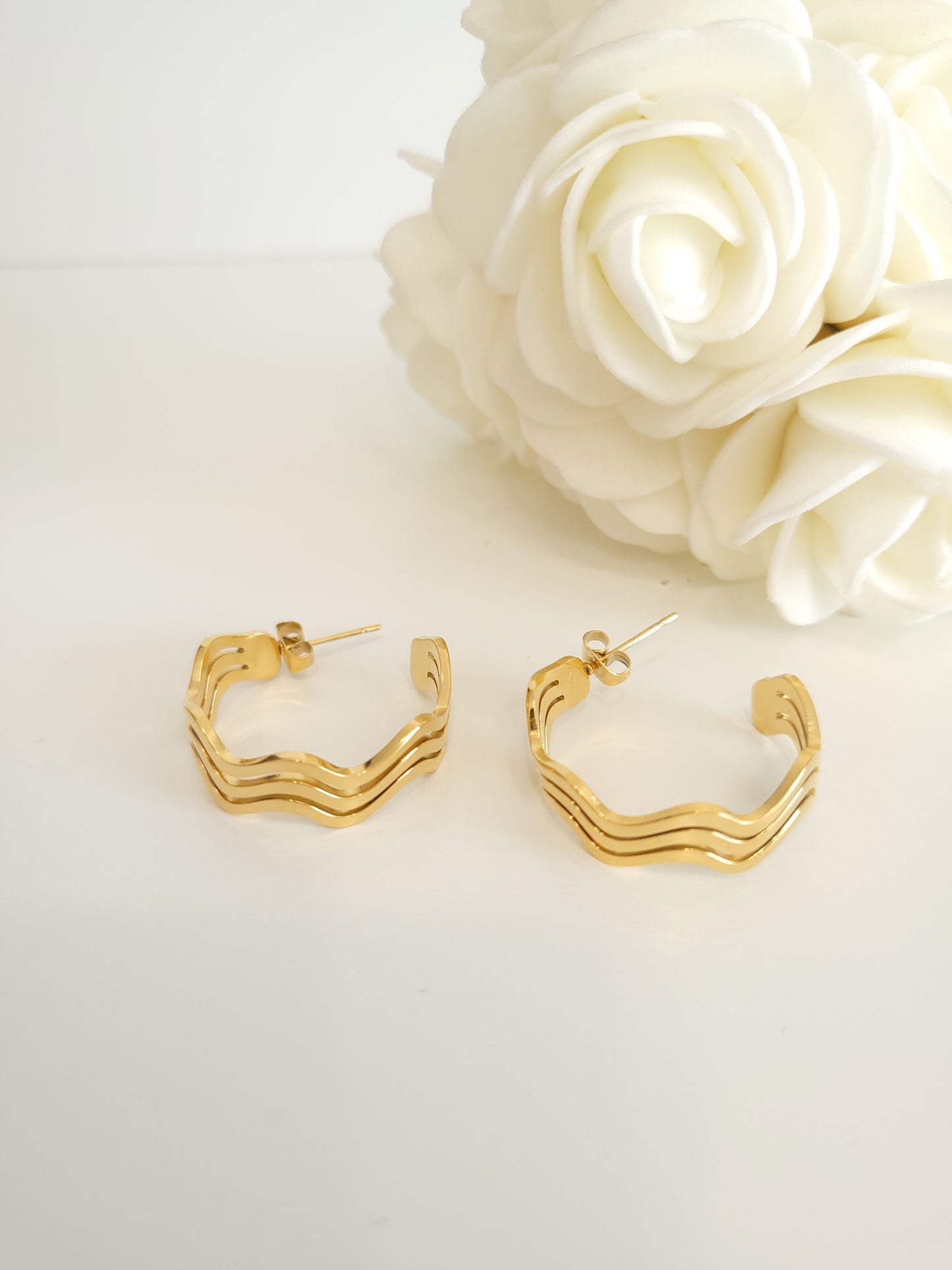 Boucles d'oreilles créoles Sea