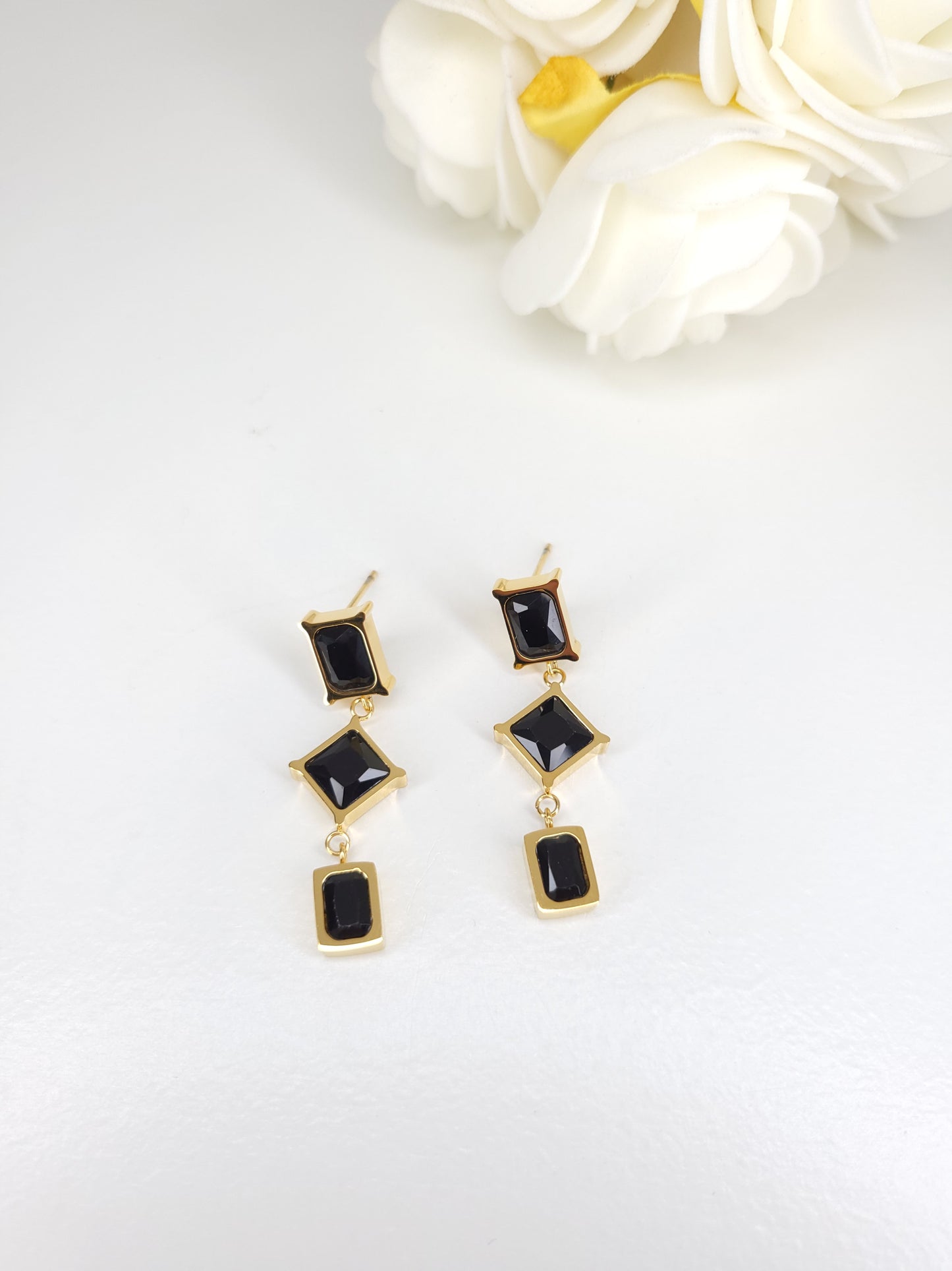 Boucles d'oreilles Géorgie Noir