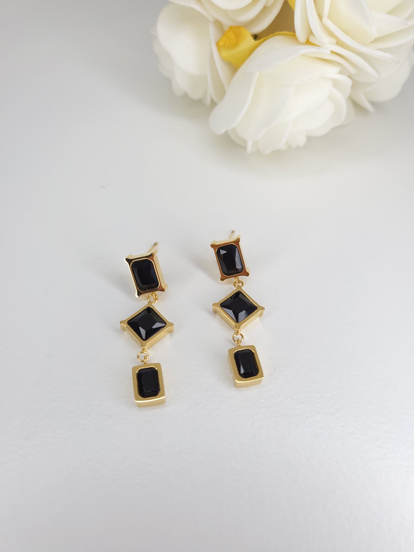 Boucles d'oreilles Géorgie Noir