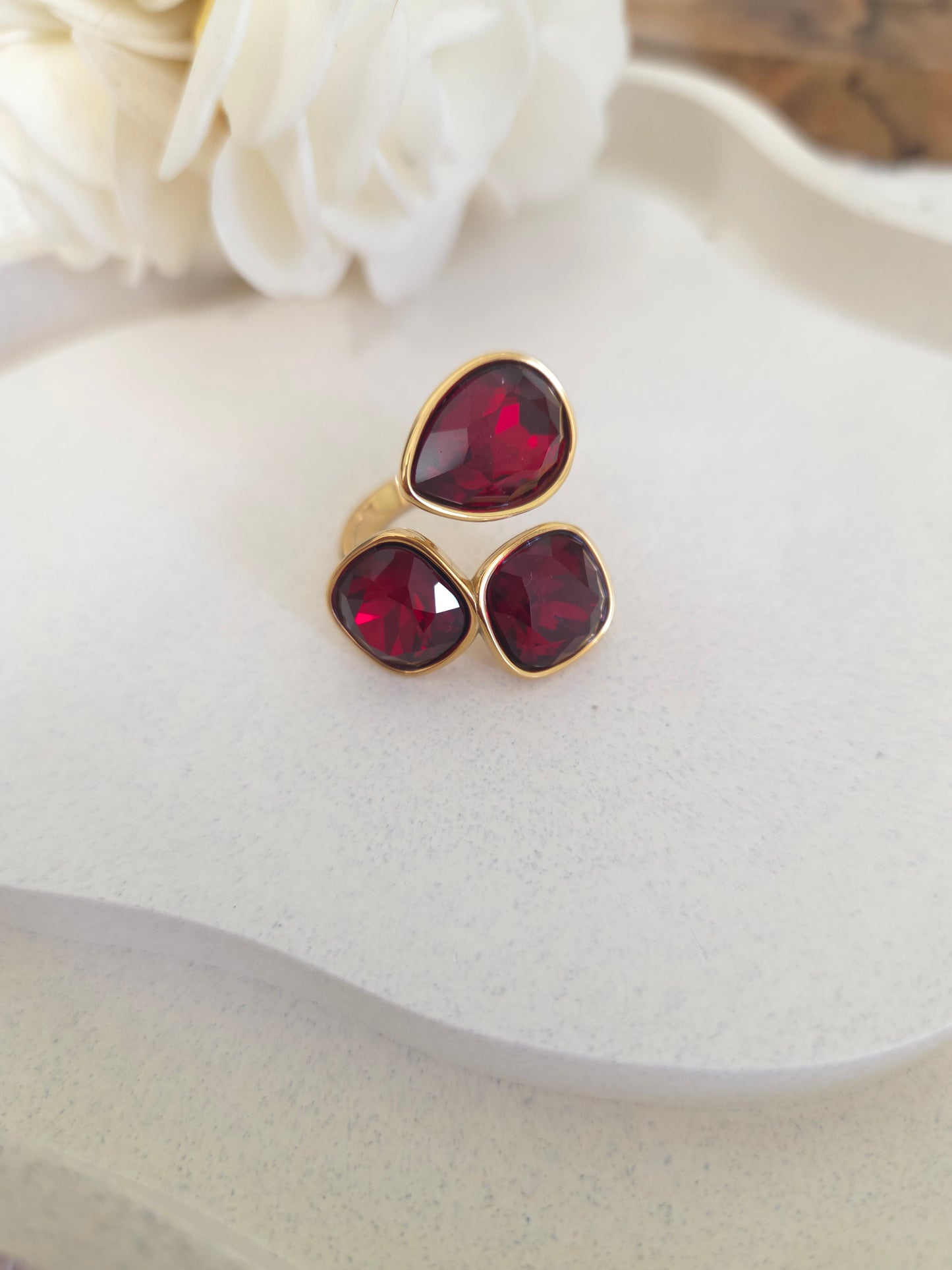 Bague Noemi rouge
