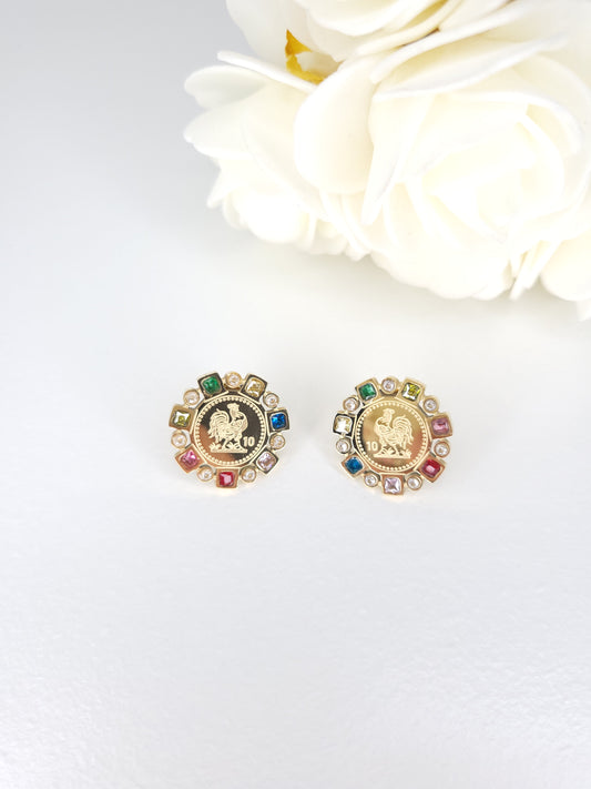 Boucles d'oreilles Coq Wijdane