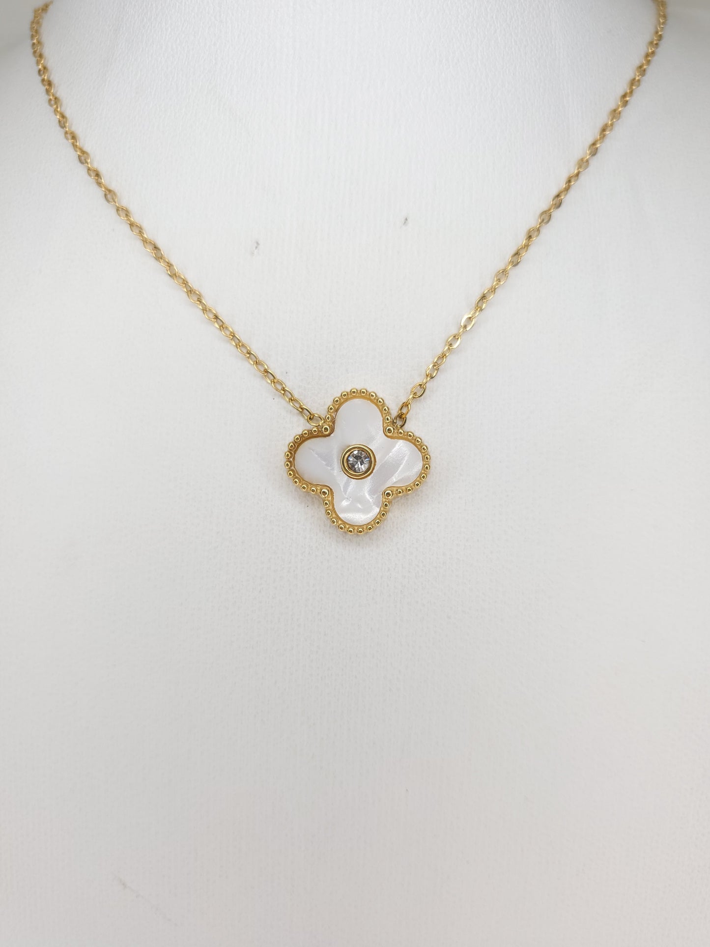Collier cleef 3 Blanc