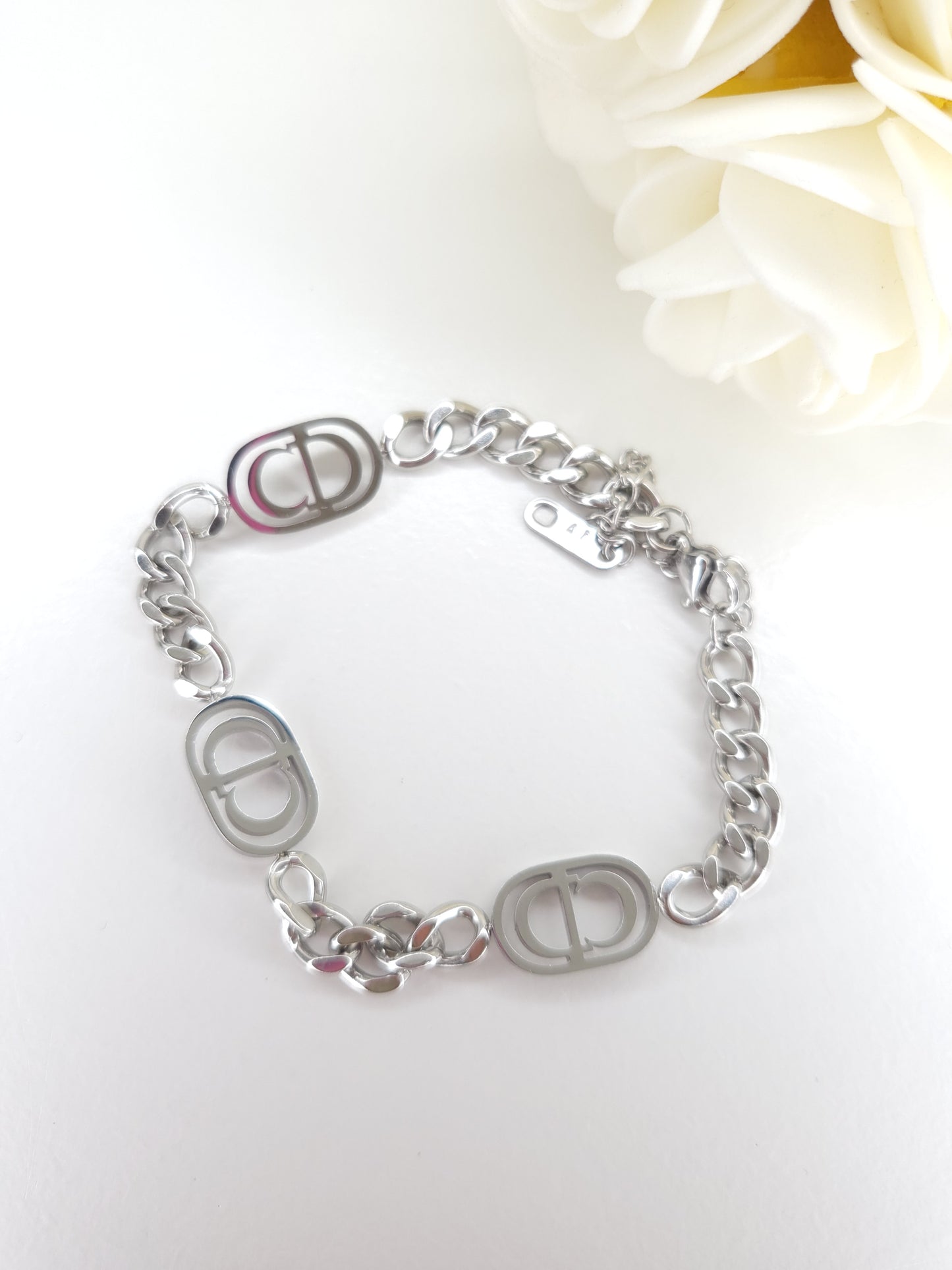Bracelet CD argenté