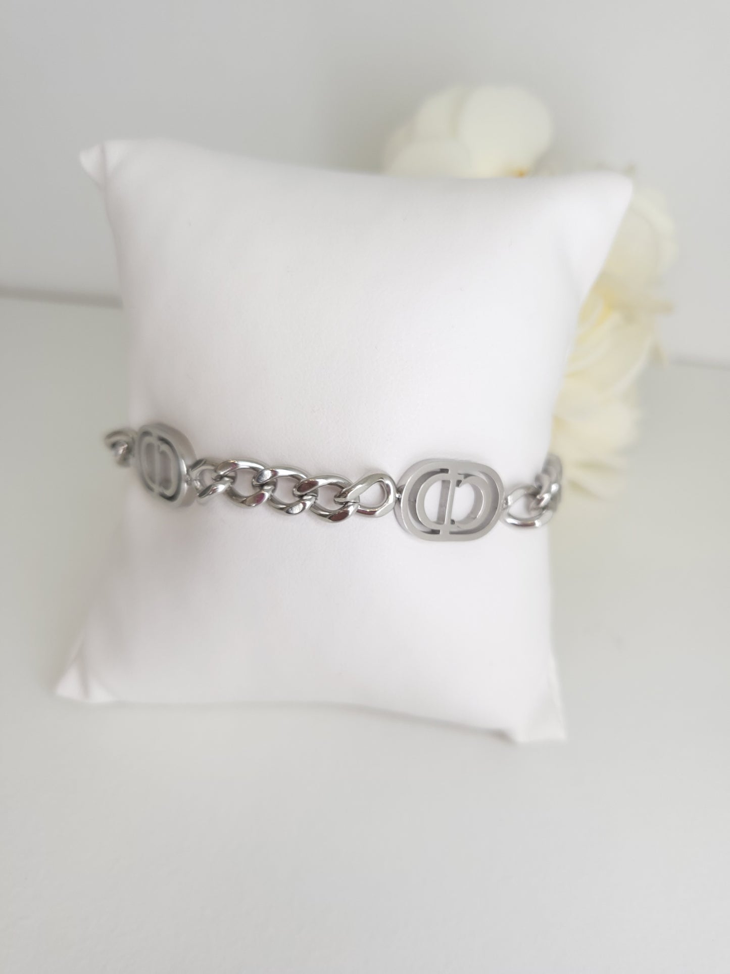 Bracelet CD argenté
