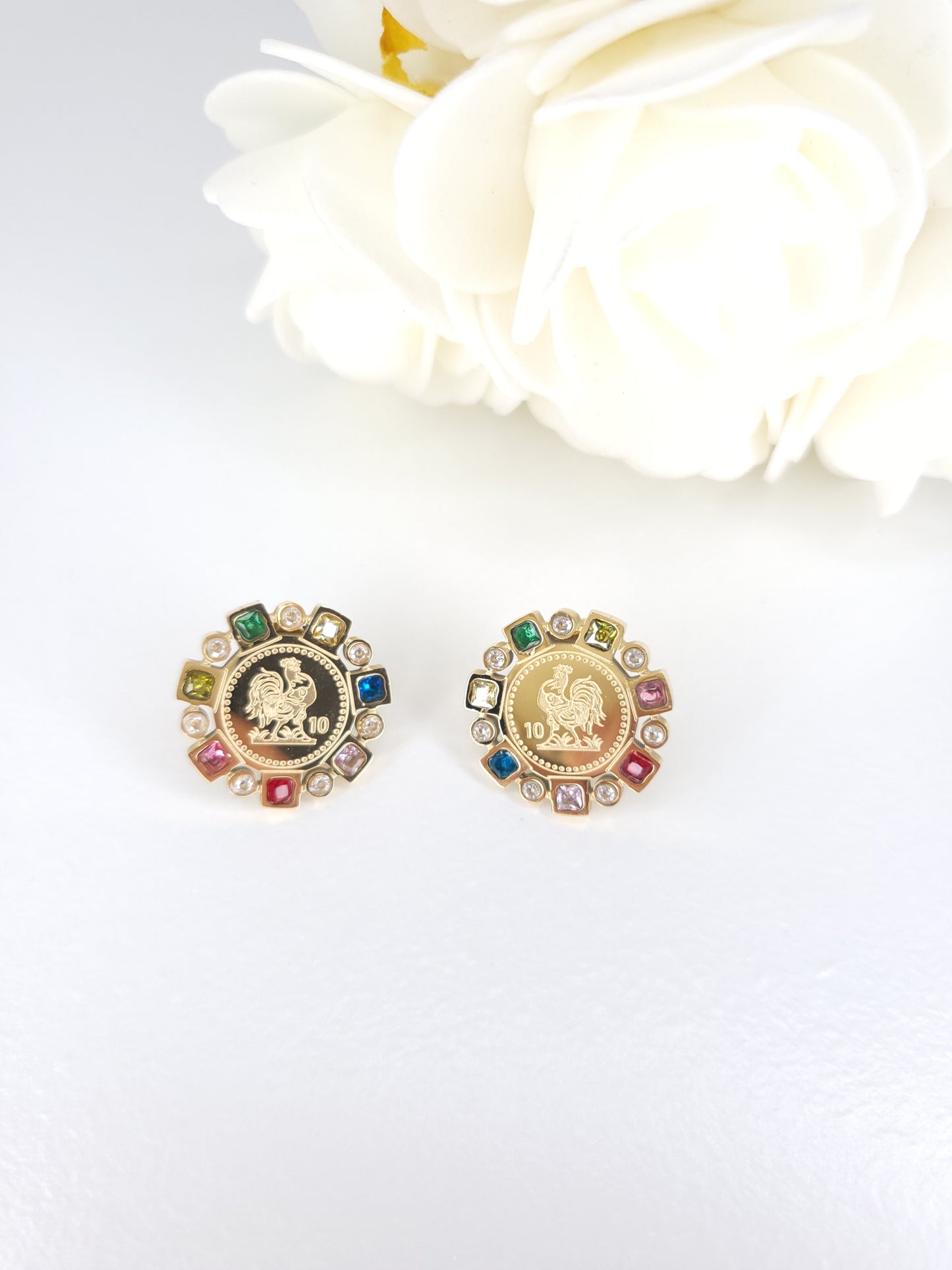 Boucles d'oreilles Coq Wijdane