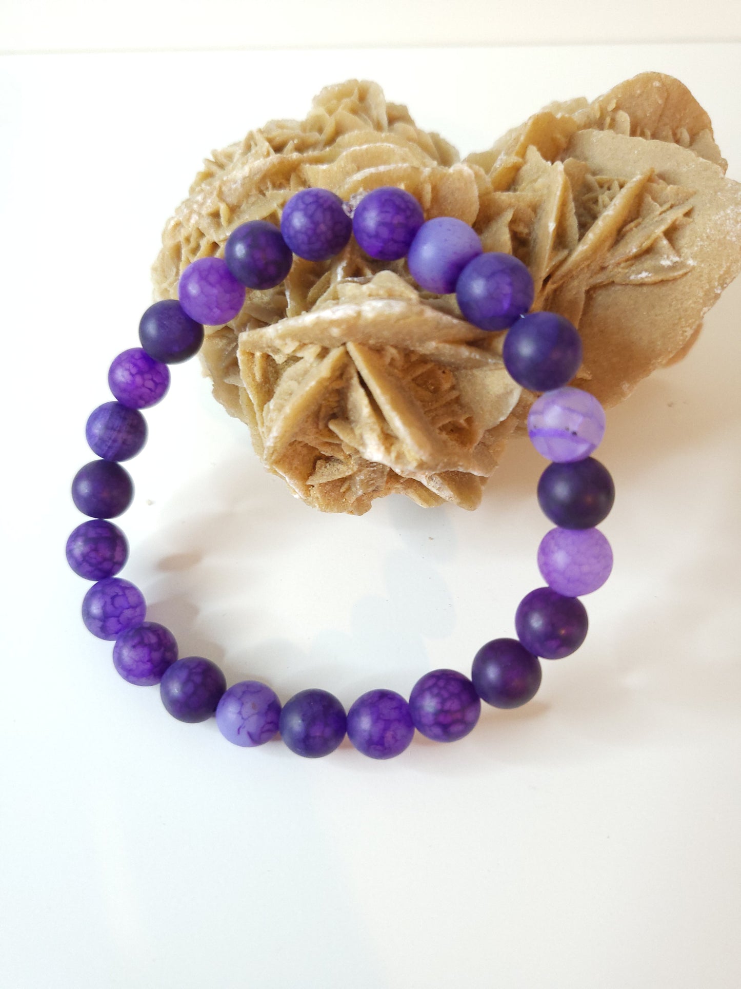 Bracelet Agates Purpule