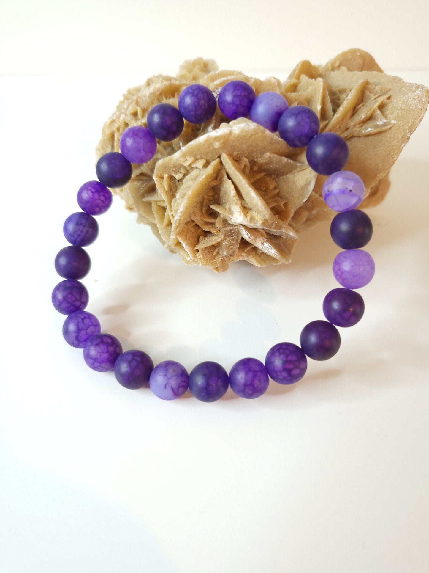 Bracelet Agates Purpule