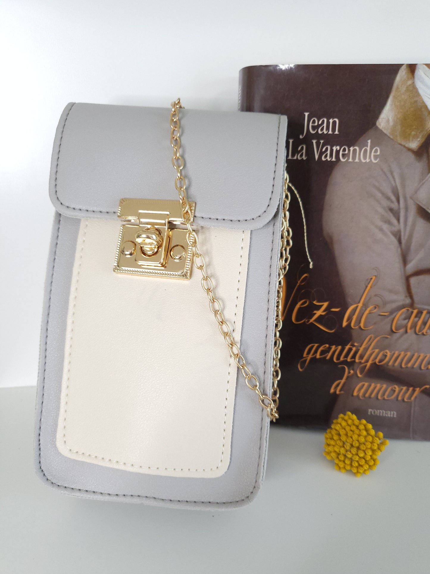 Pochette Agathe grise