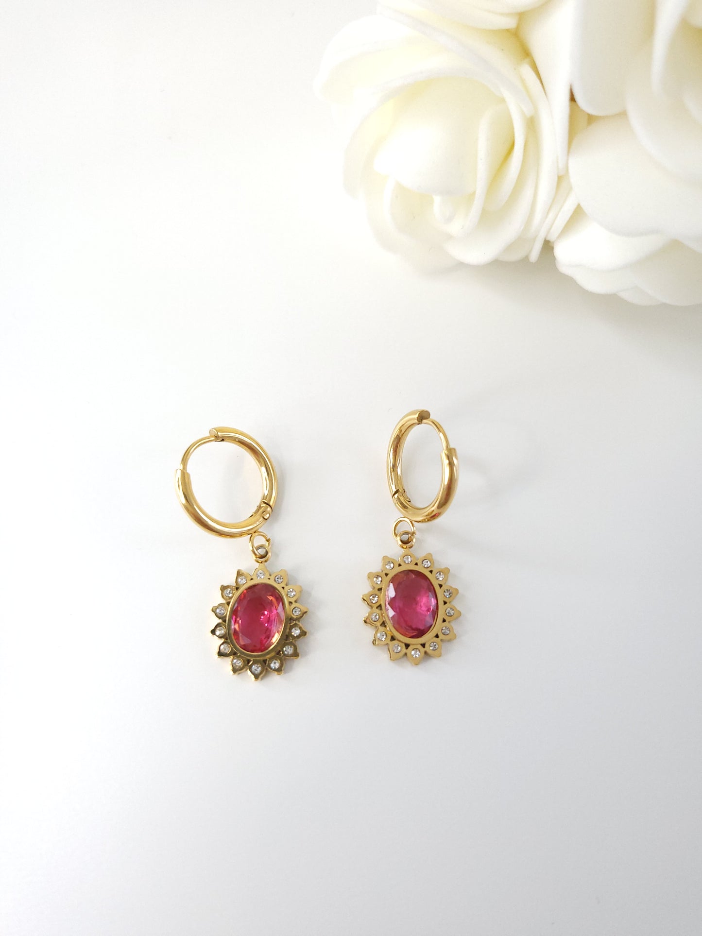 Boucles D'oreilles Celeste Rouge