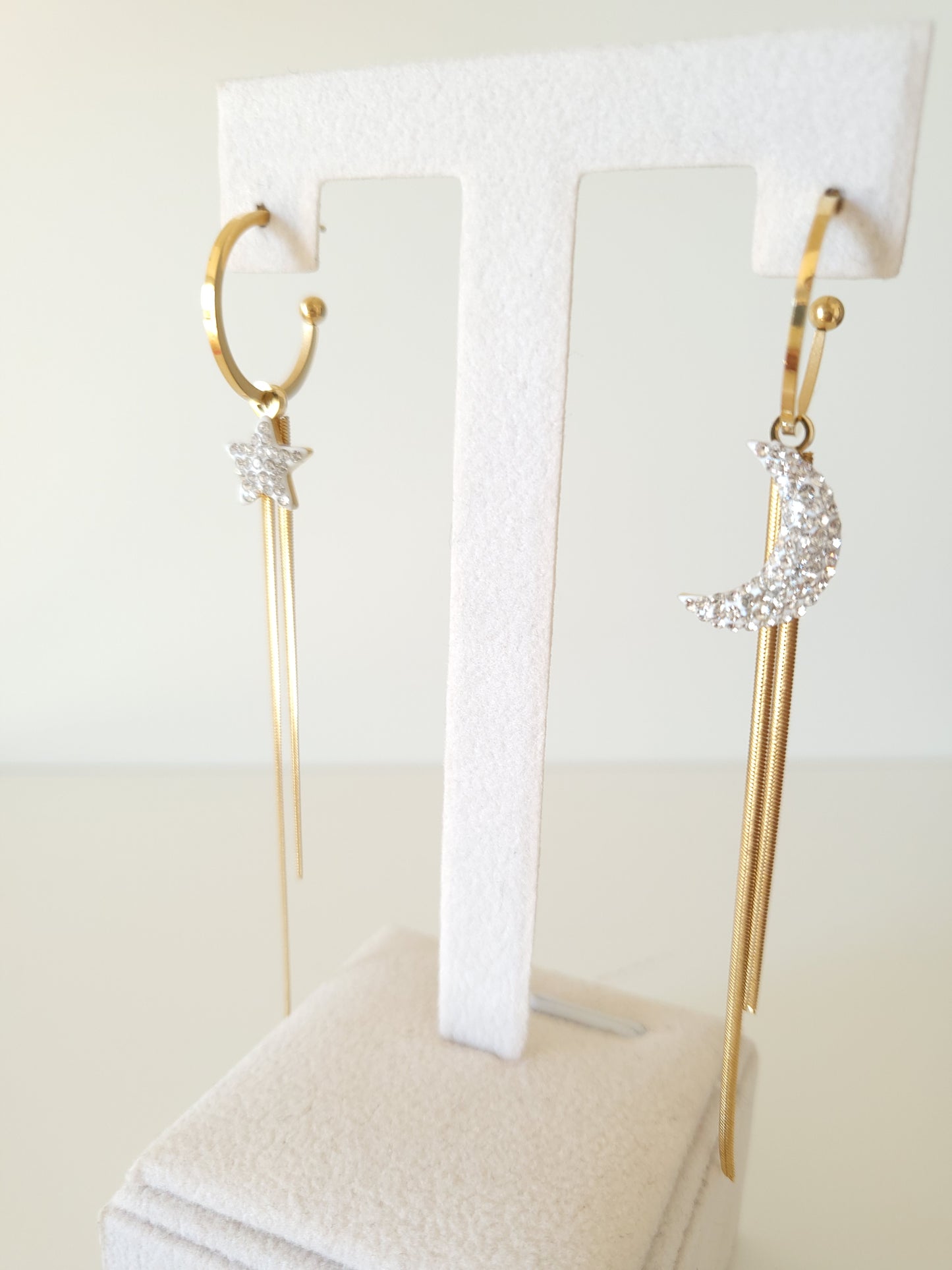 Boucles d'oreilles Blondine blanches