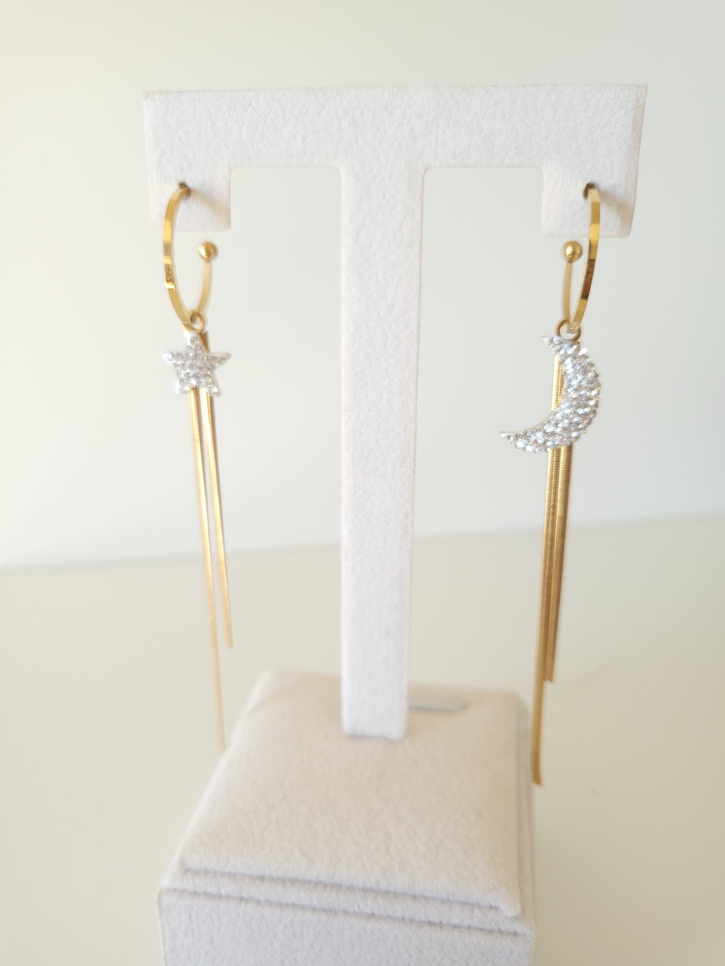 Boucles d'oreilles Blondine blanches