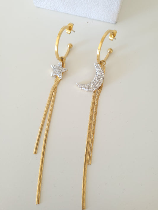 Boucles d'oreilles Blondine blanches