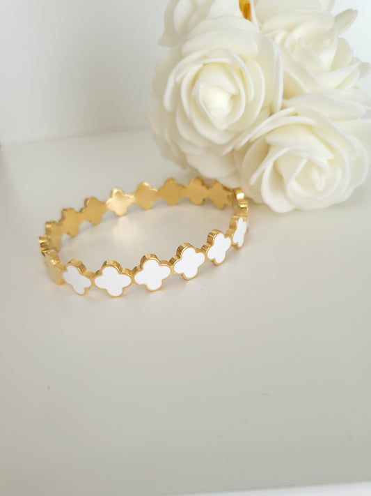 Bracelet Jonc Jeanne blanc