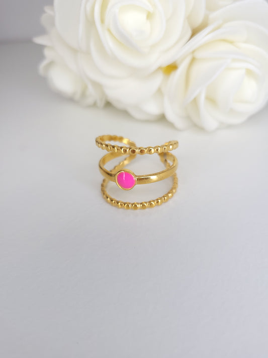 Bague Dounia rose