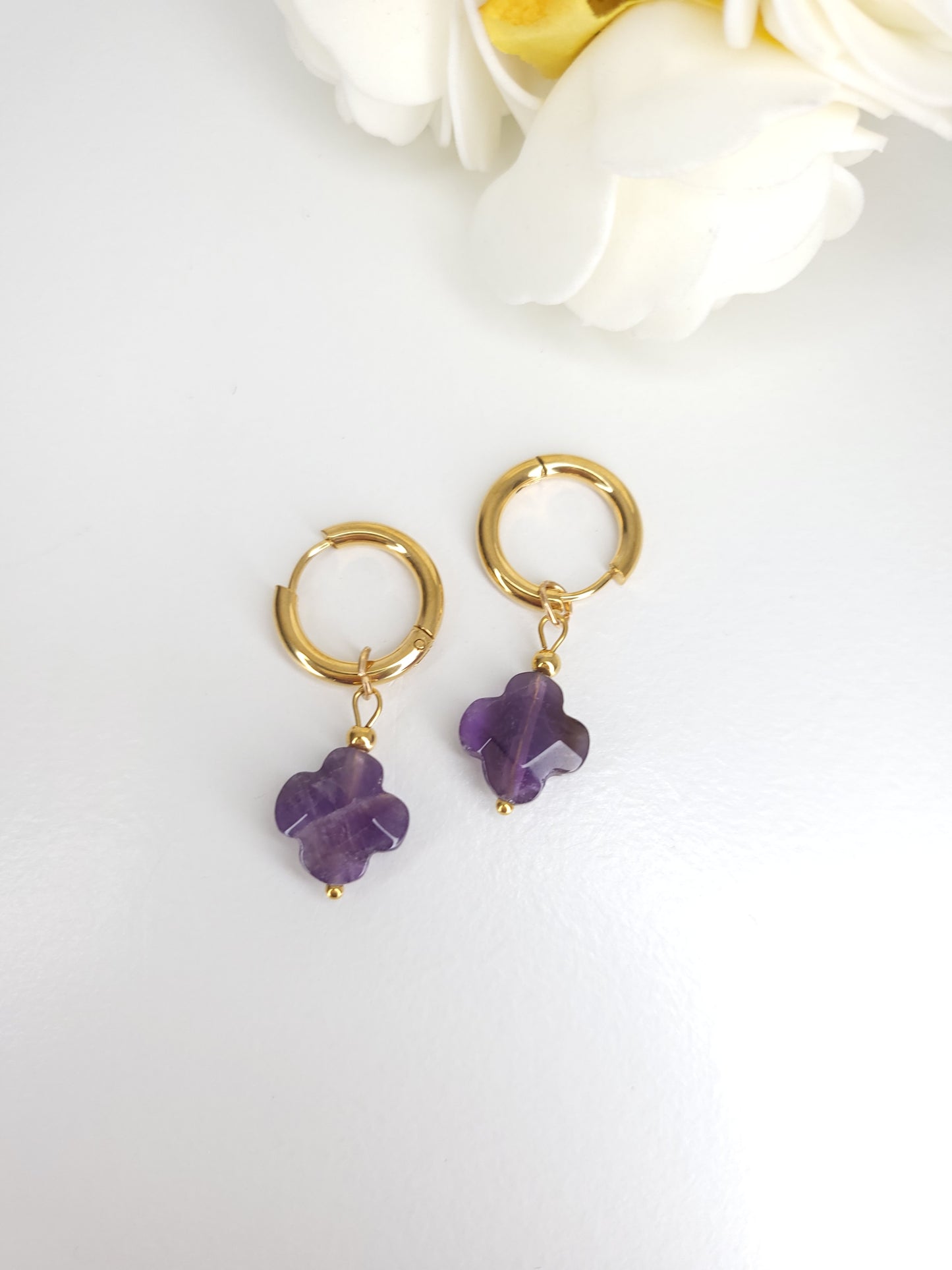 Boucles d'oreilles Améthyste