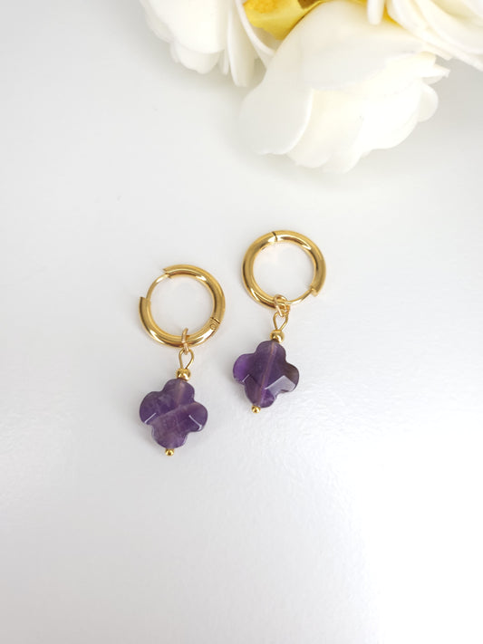 Boucles d'oreilles Améthyste