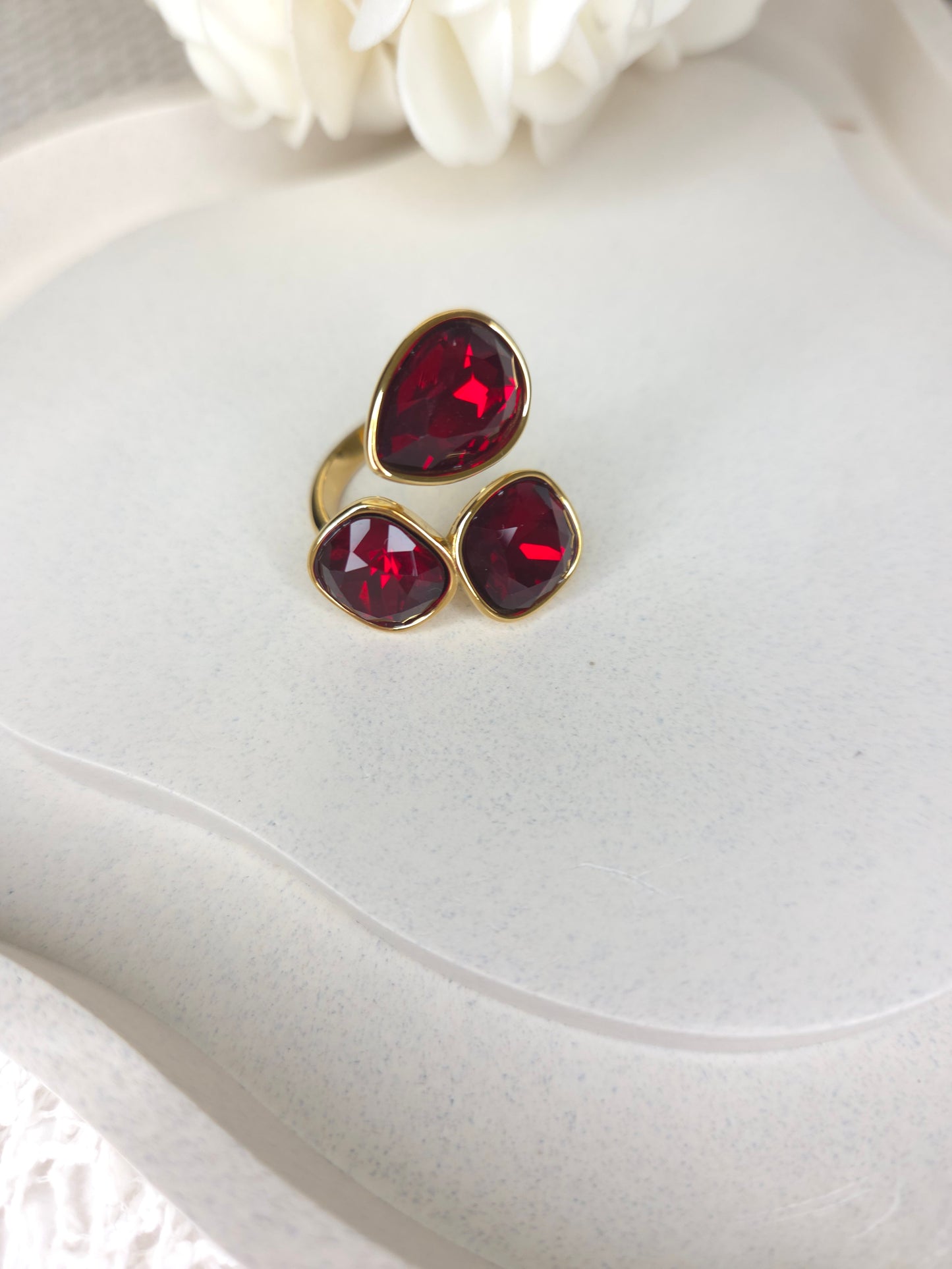 Bague Noemi rouge