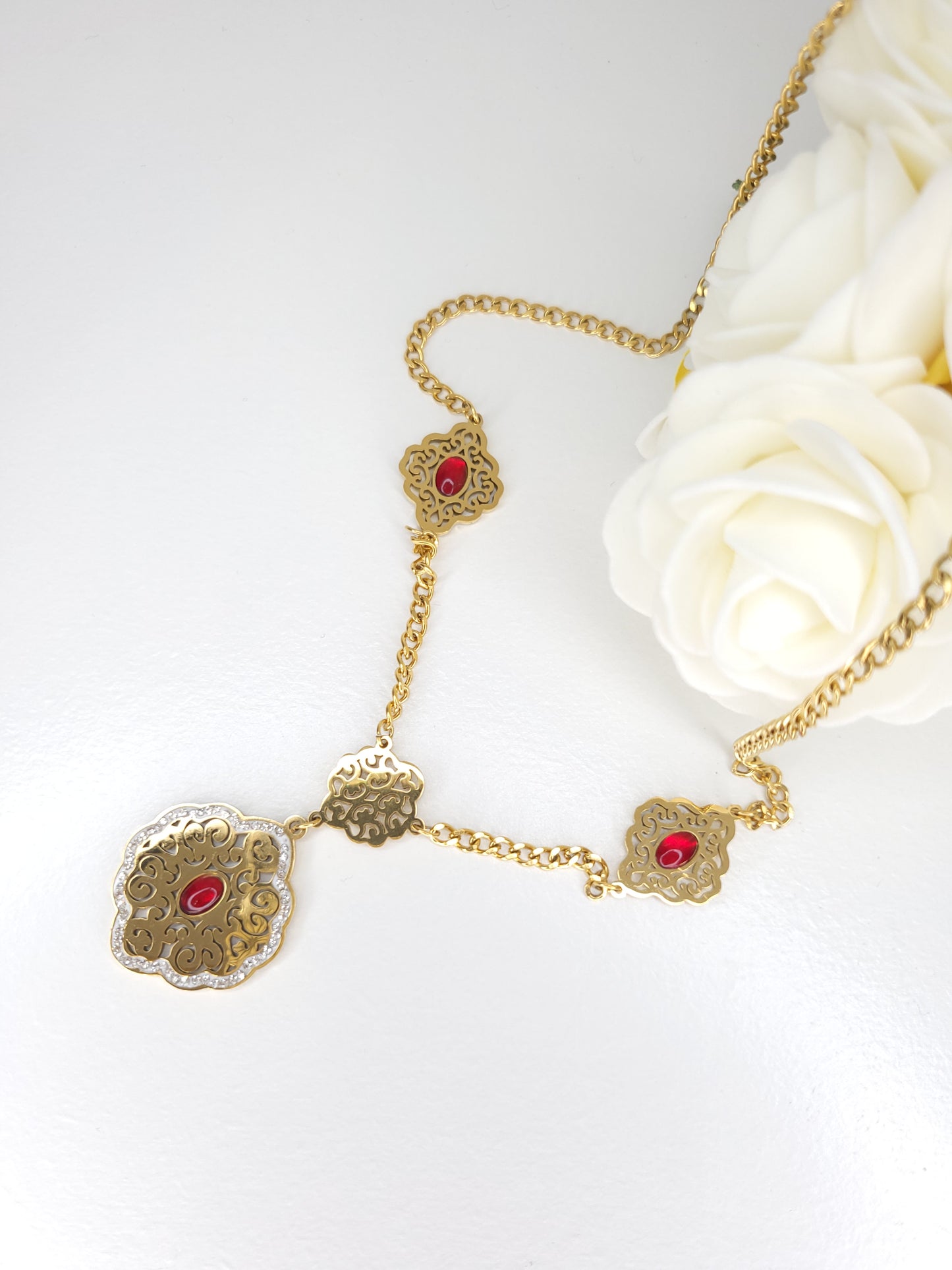 Collier Farida Rouge