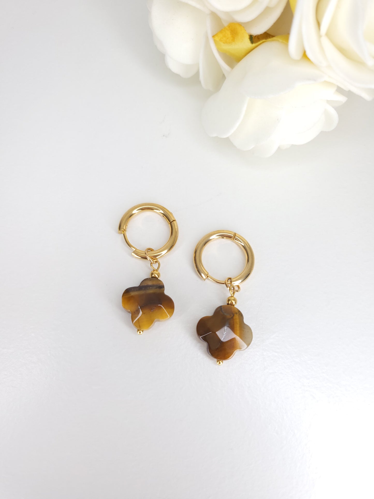 Boucles d'oreilles Œil de tigre