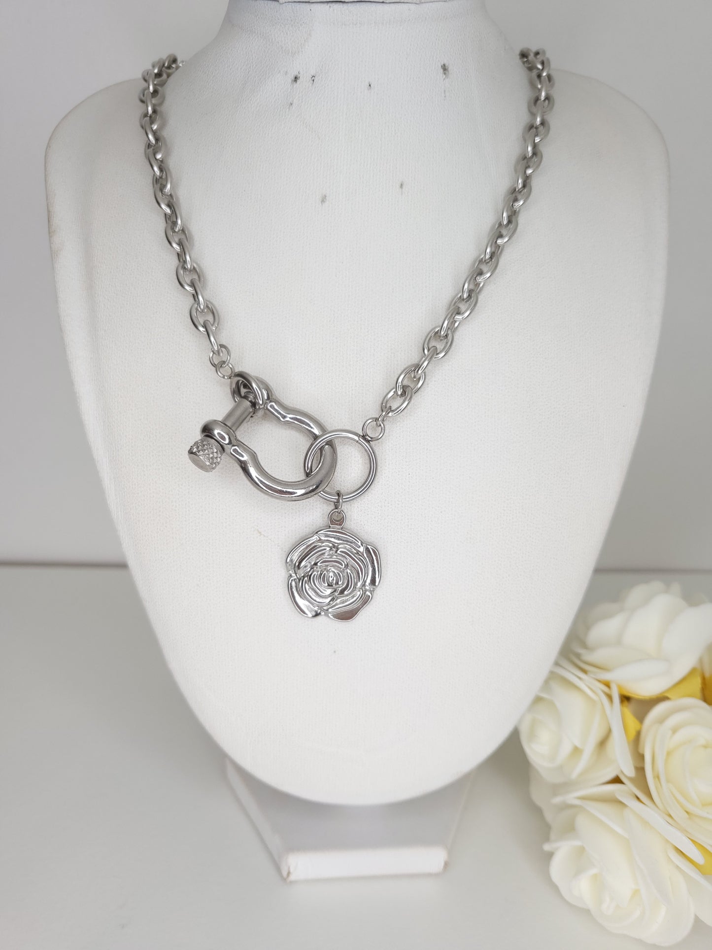 Collier Flowers argenté