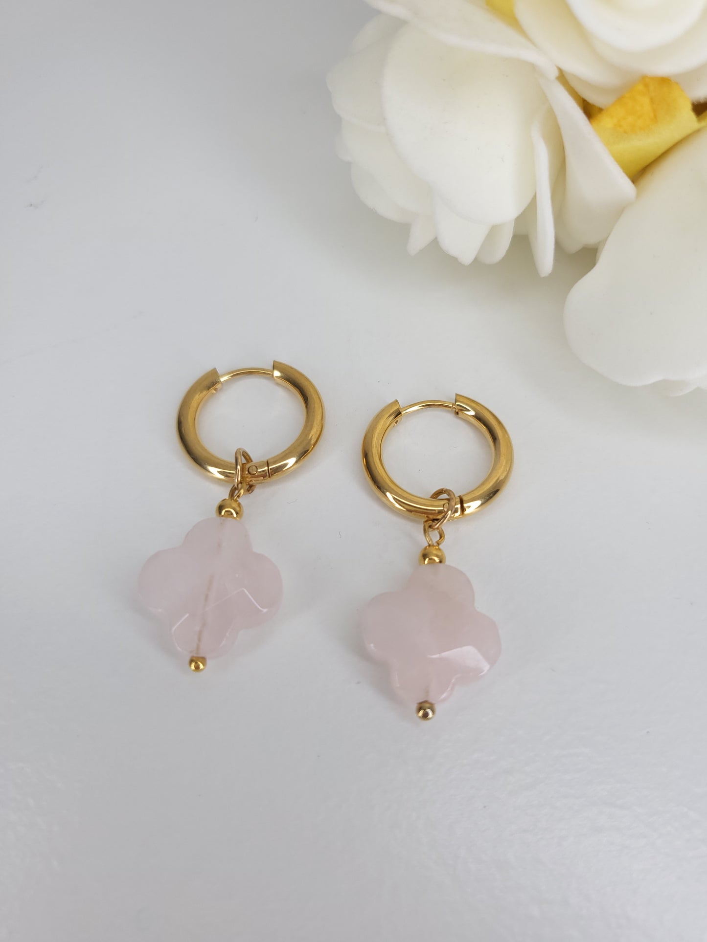 Boucles d'oreilles quartz