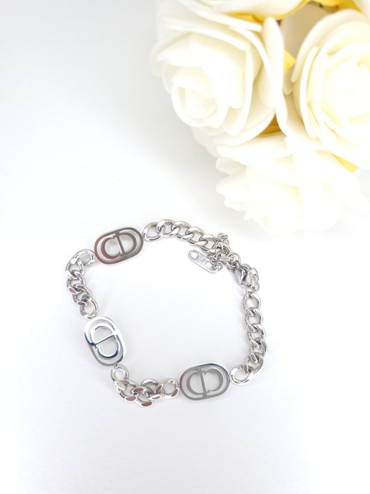 Bracelet CD argenté