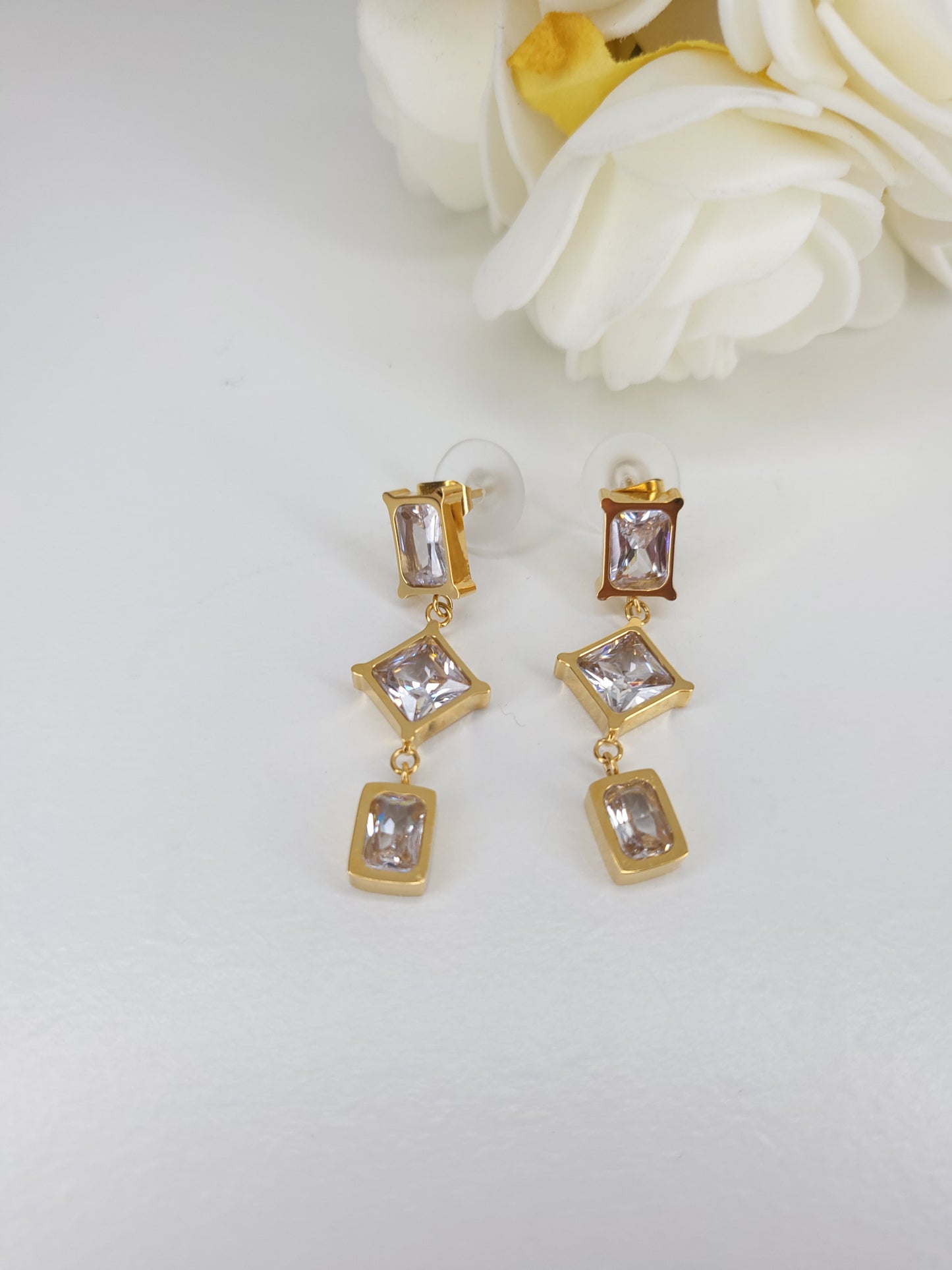 Boucles d'oreilles Géorgia Cristal