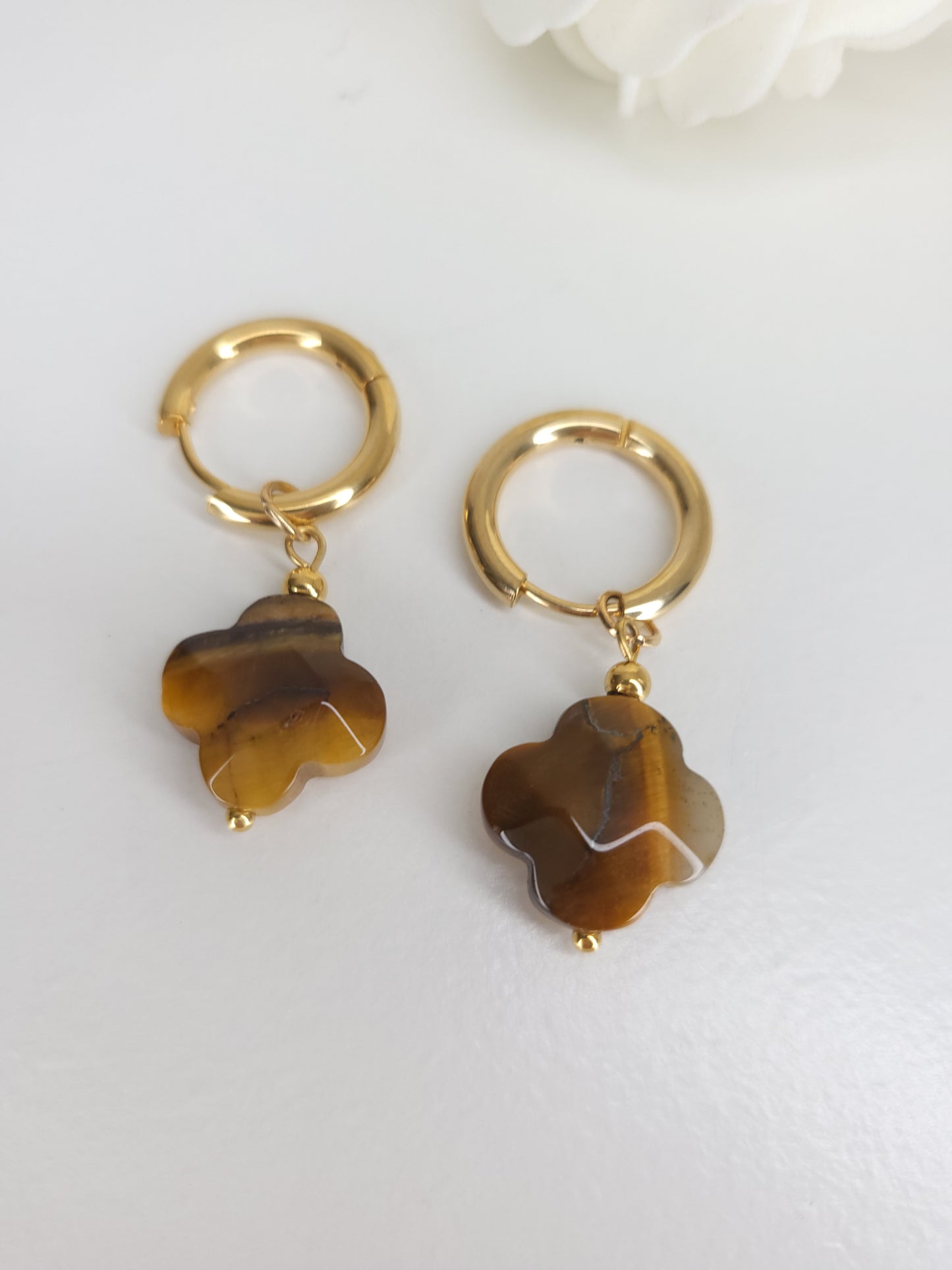 Boucles d'oreilles Œil de tigre