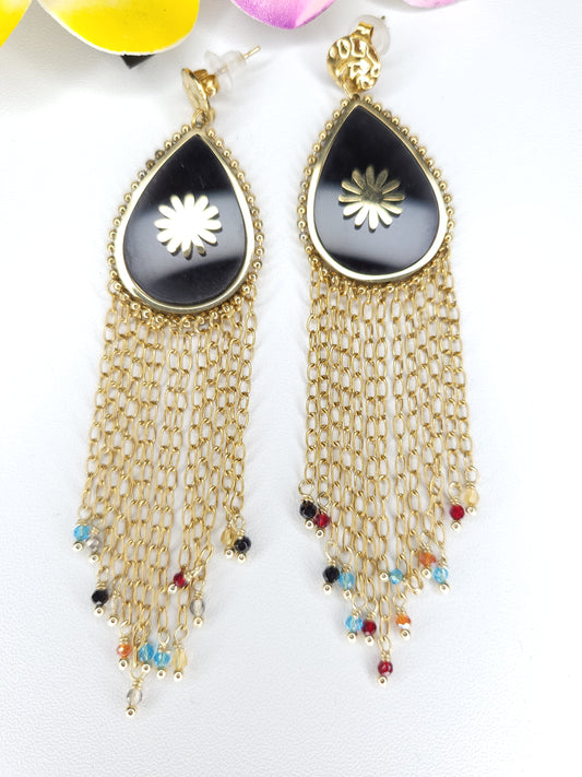 Boucles d'oreilles Noires