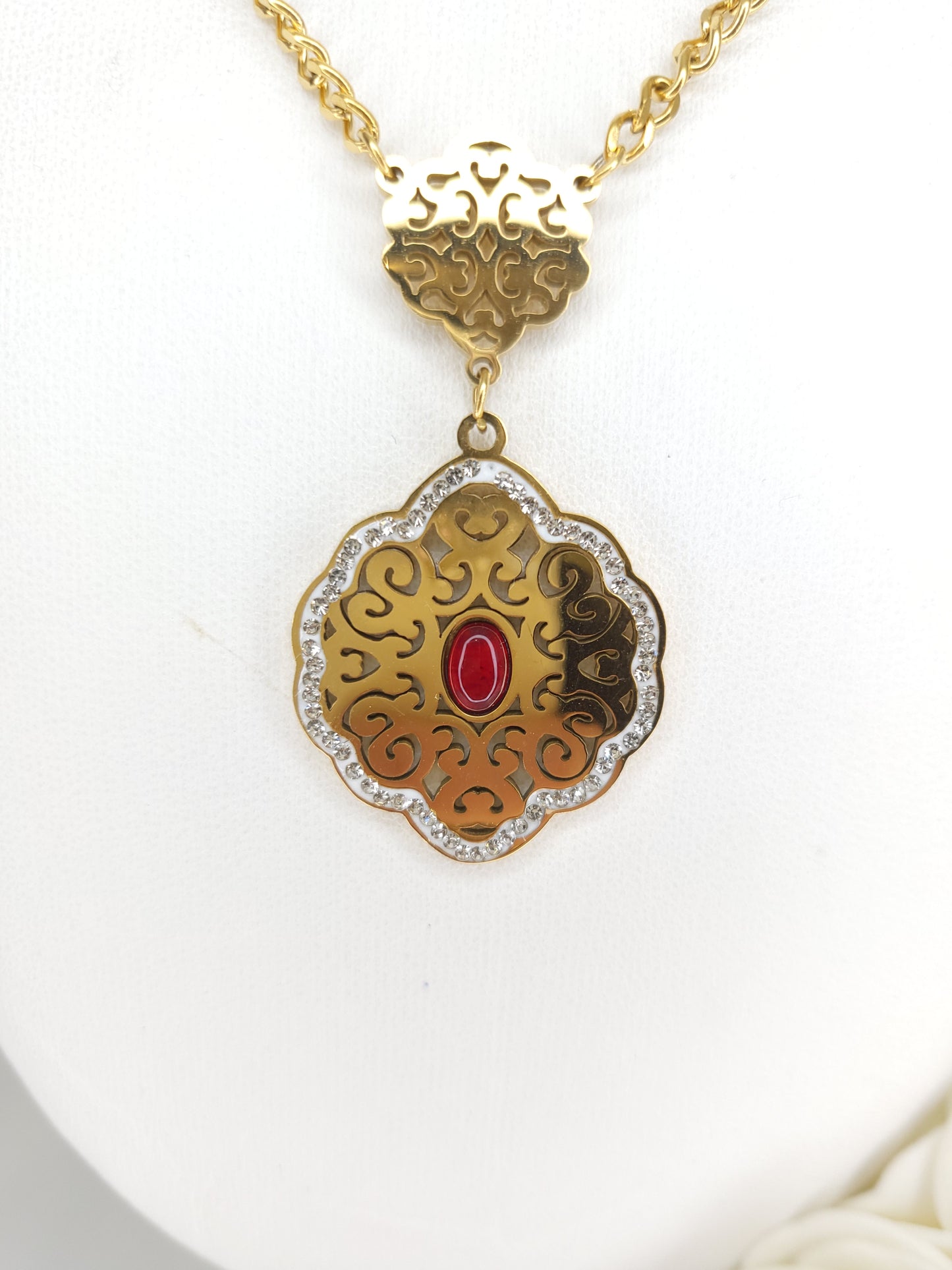 Collier Farida Rouge