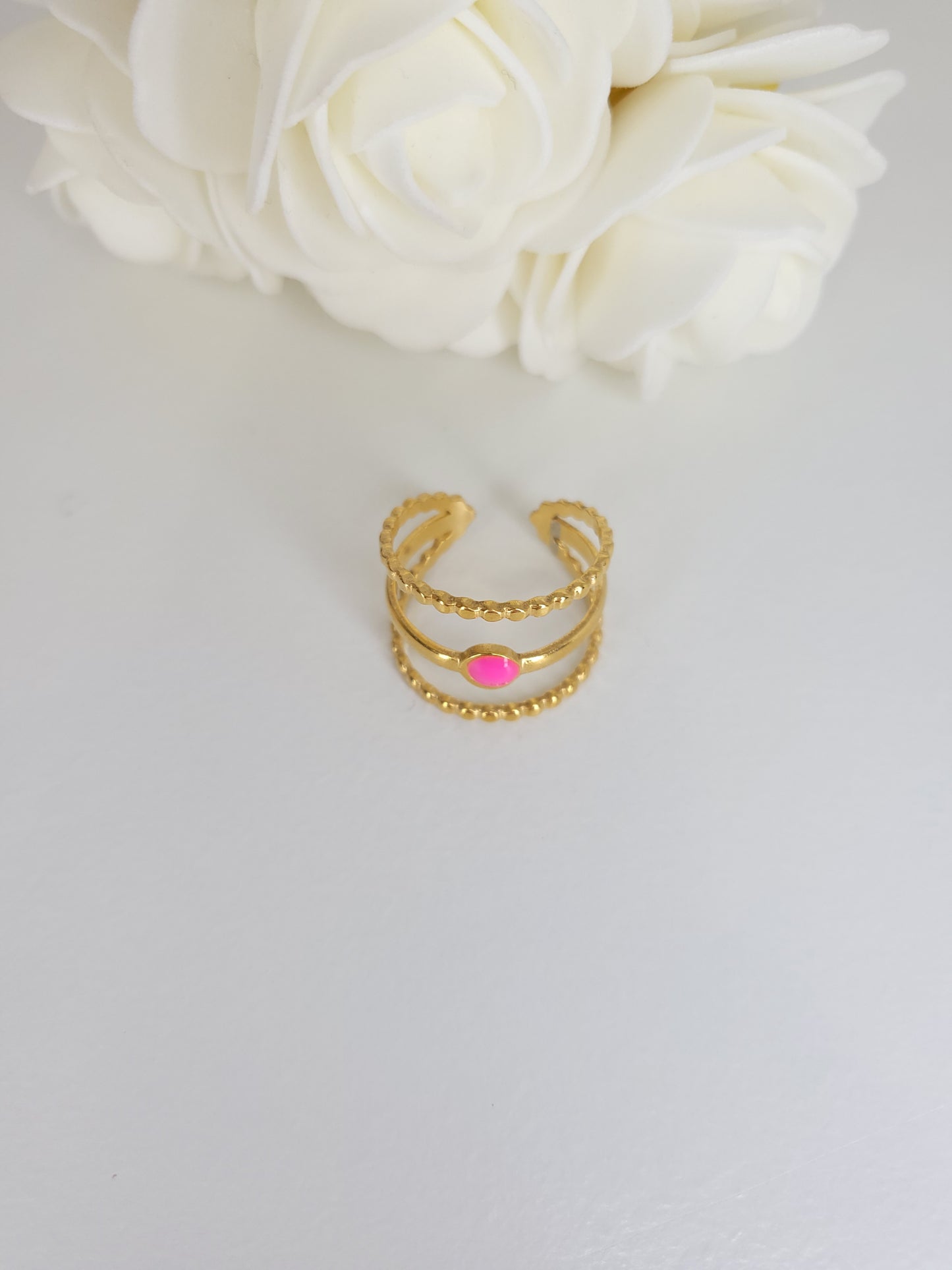 Bague Dounia rose