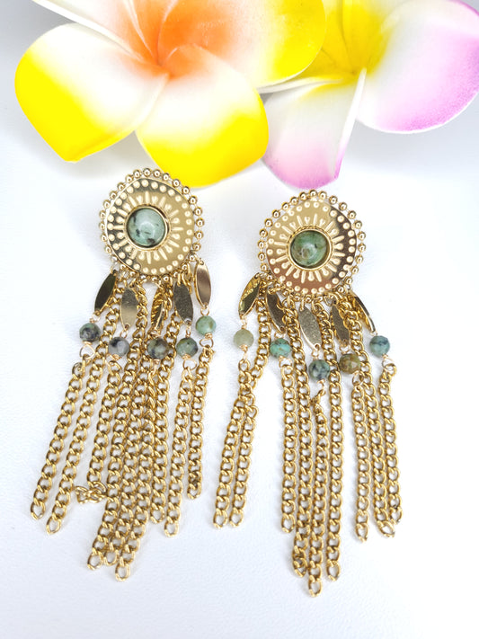 Boucles d'oreilles Sana opale