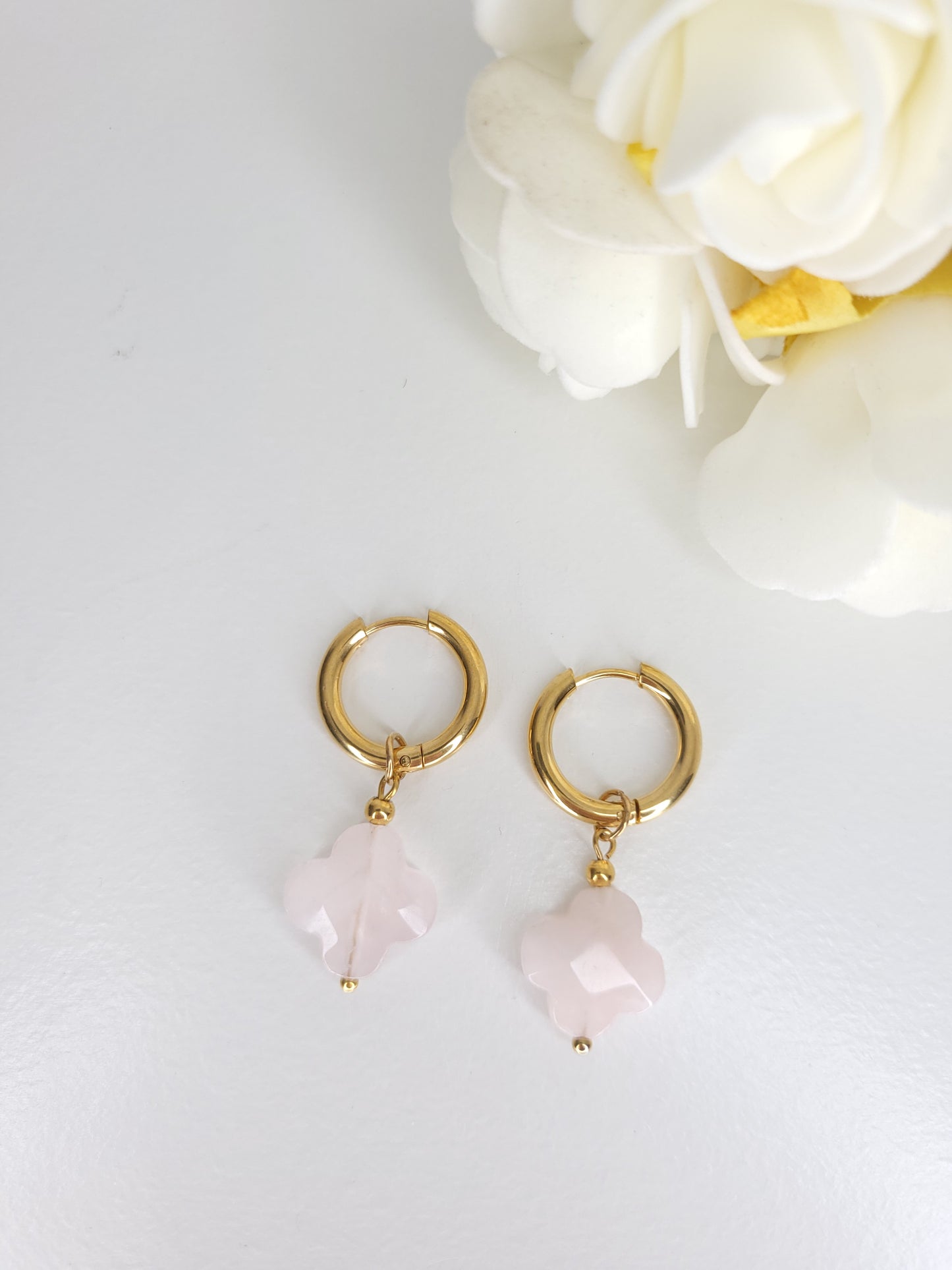 Boucles d'oreilles quartz