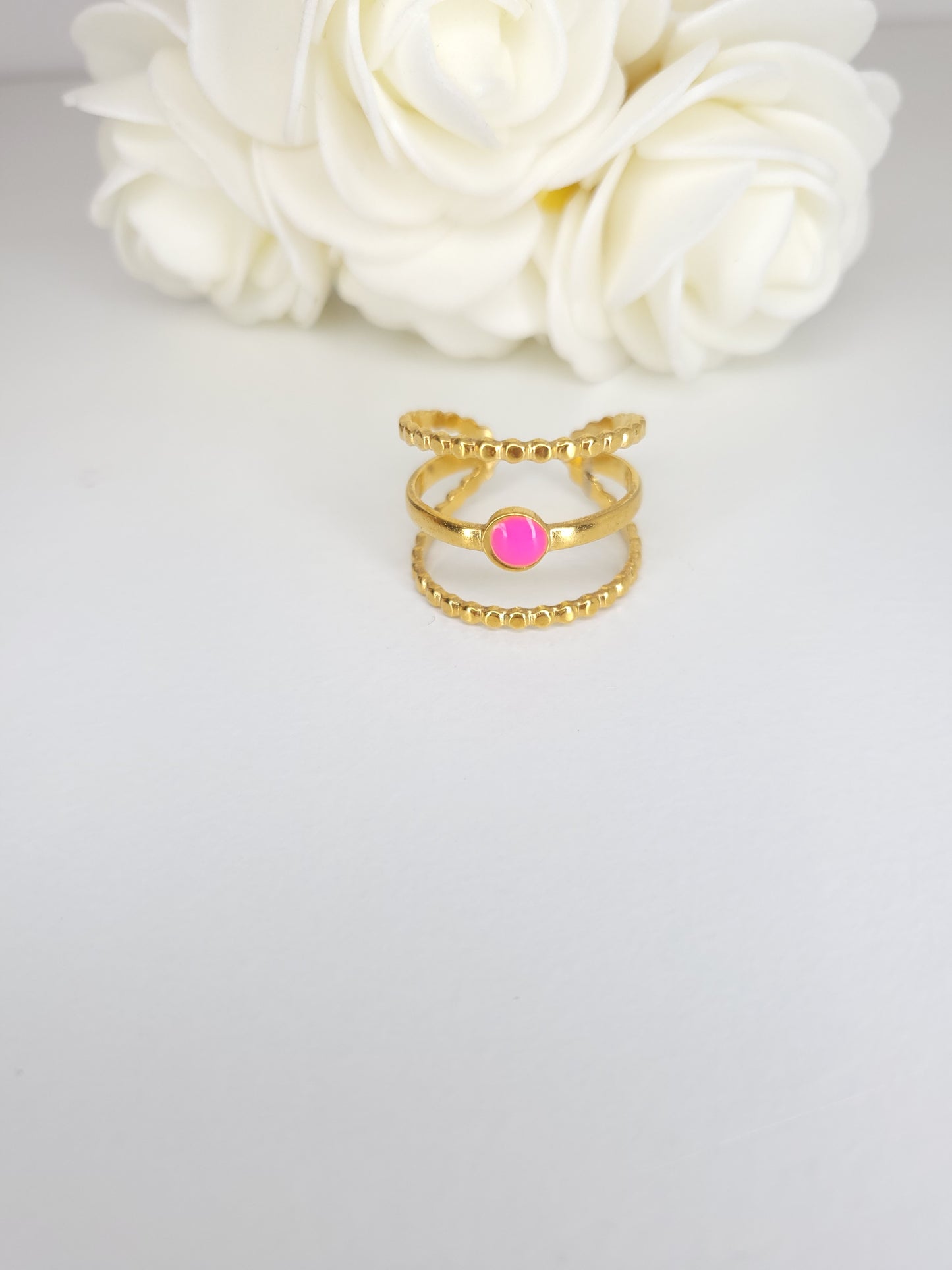 Bague Dounia rose