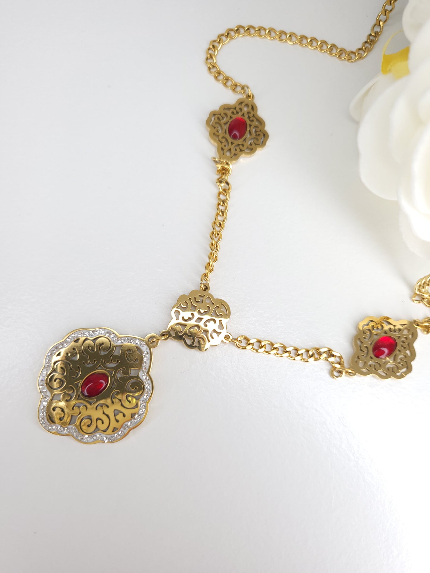 Collier Farida Rouge