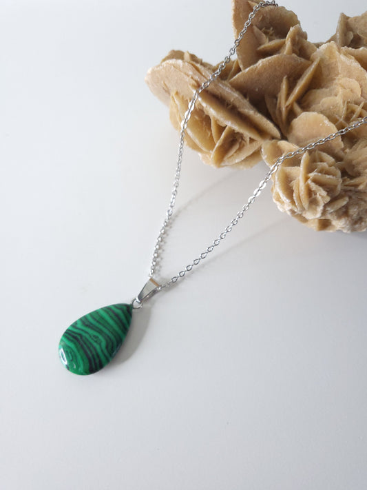 Collier Pierre Malachite