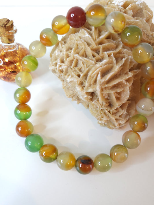 Bracelet Agate Peacock