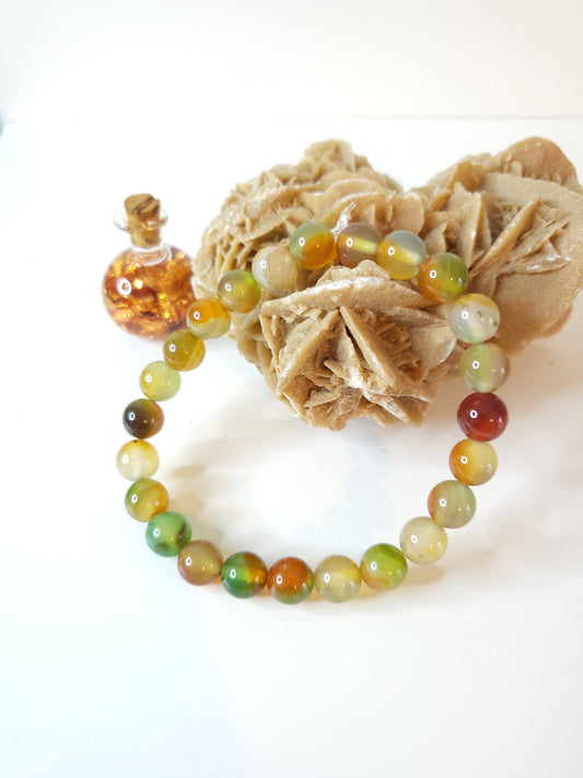 Bracelet Agate Peacock