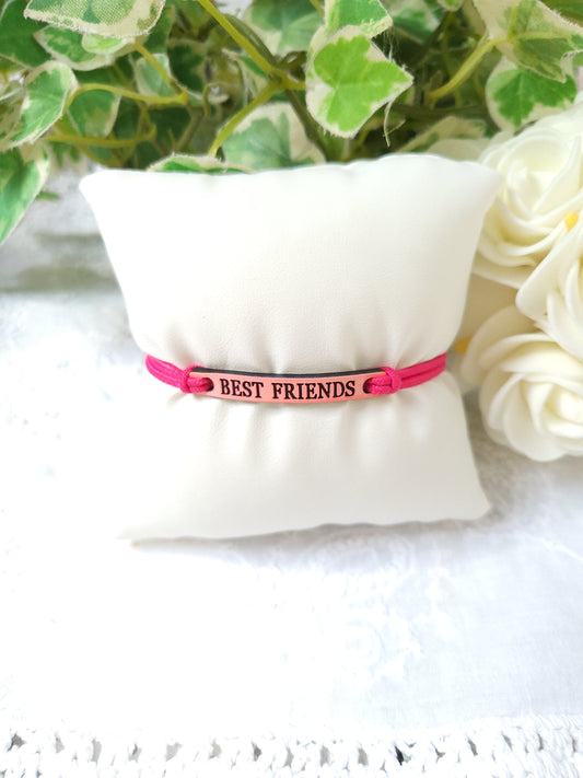 Bracelet Meilleurs Amis Rose Bonbon