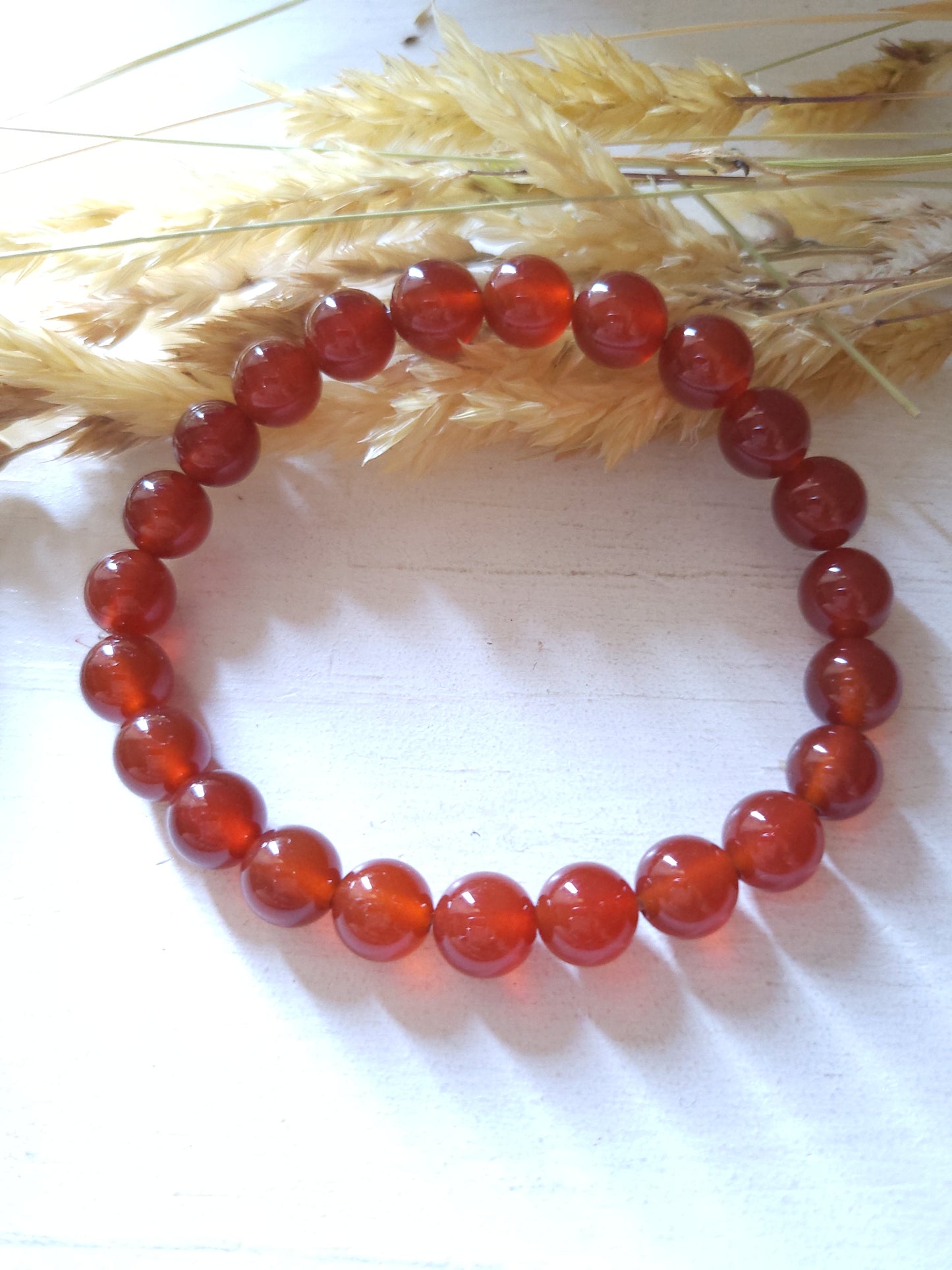 Bracelet pierre naturelle Agate Rouge