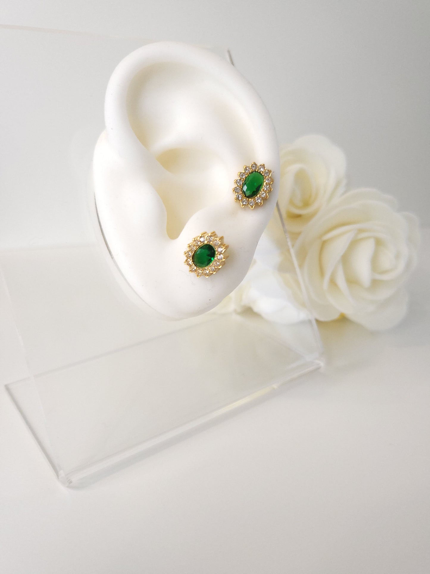 Boucles D'oreilles Nora Vertes