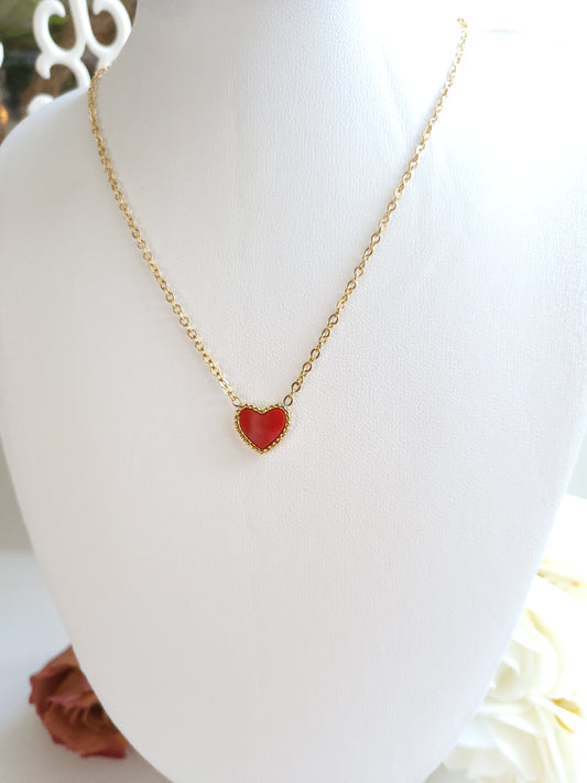 Collier Coeur Rouge