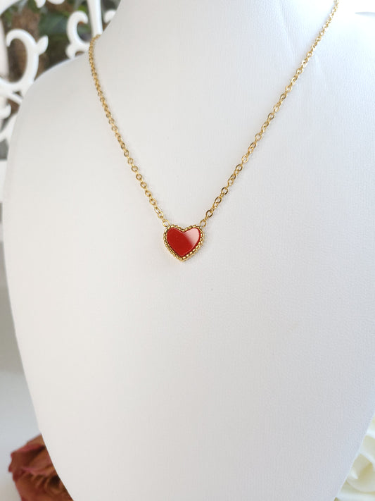 Collier Coeur Rouge